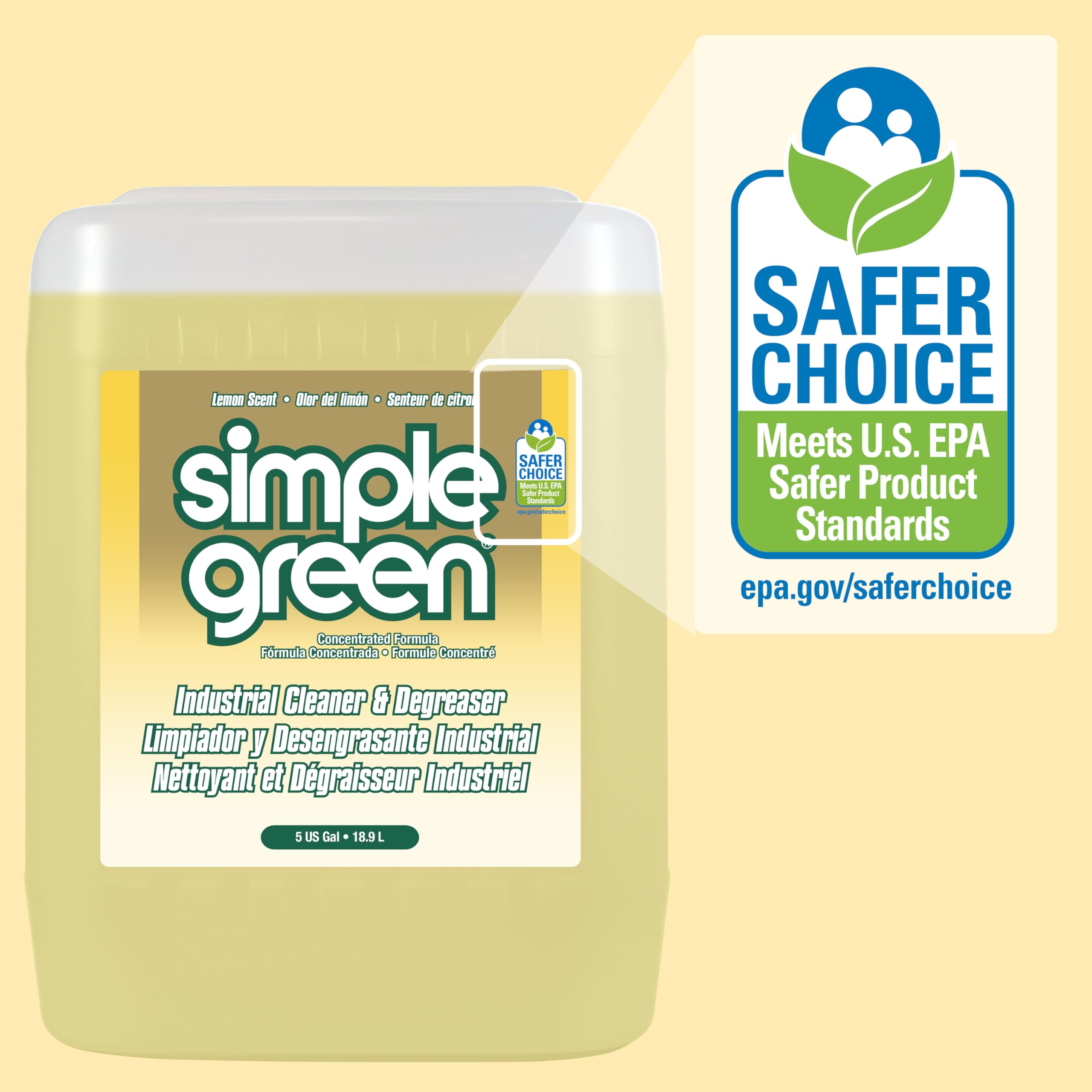 Industrial Cleaner and Degreaser, Lemon Scent, 5 gal Pail - Image 8