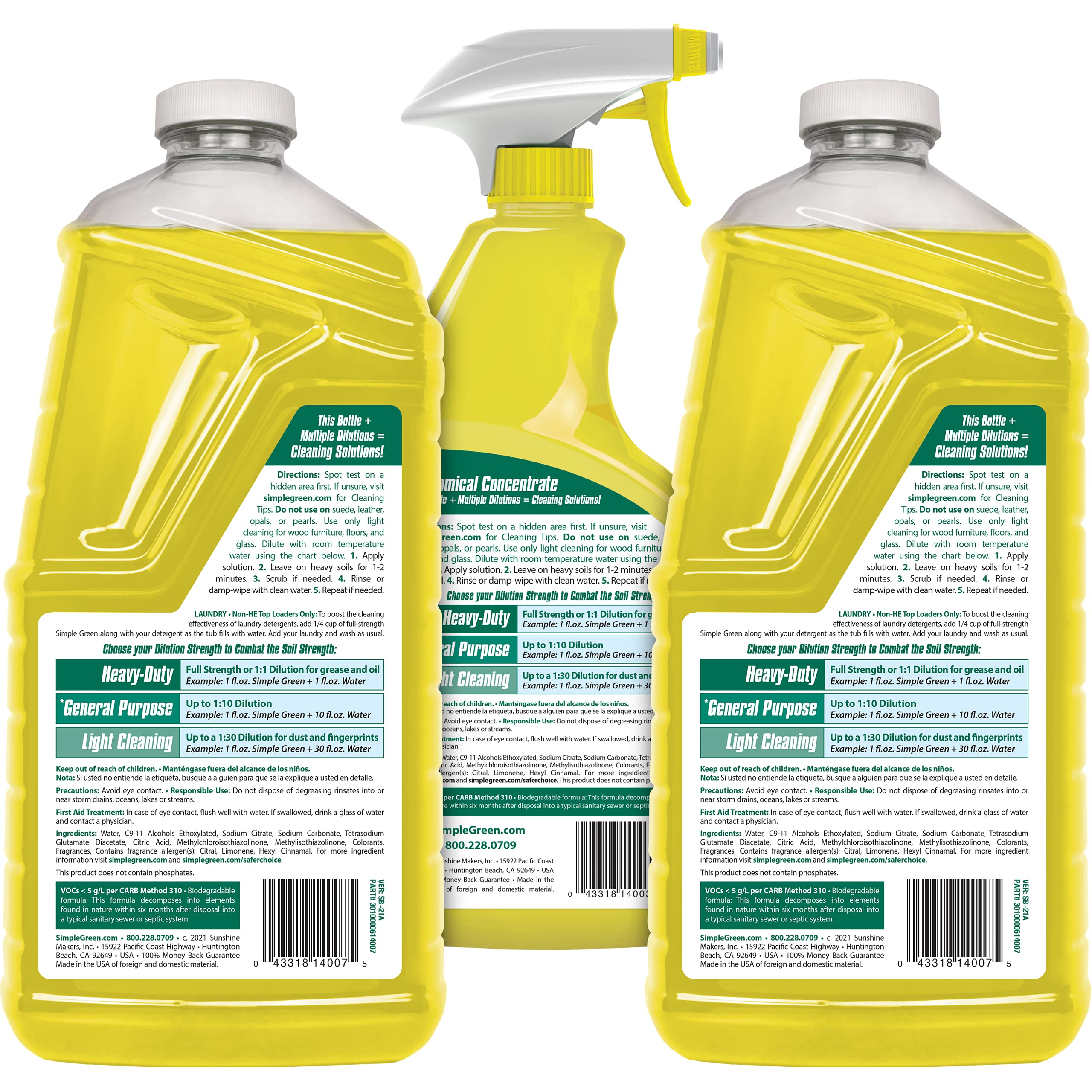 Simple Green All Purpose Cleaner Spray and Refill, Green, 3 Piece Set, 1 Count (Lemon) - Image 8