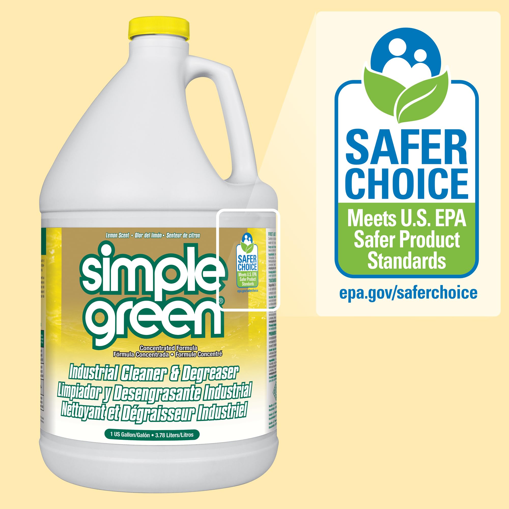 Simple Green Industrial Cleaner and Degreaser 1 Gal. MPF Micro-Particulate Fractionalization Lemon Scent - Image 8