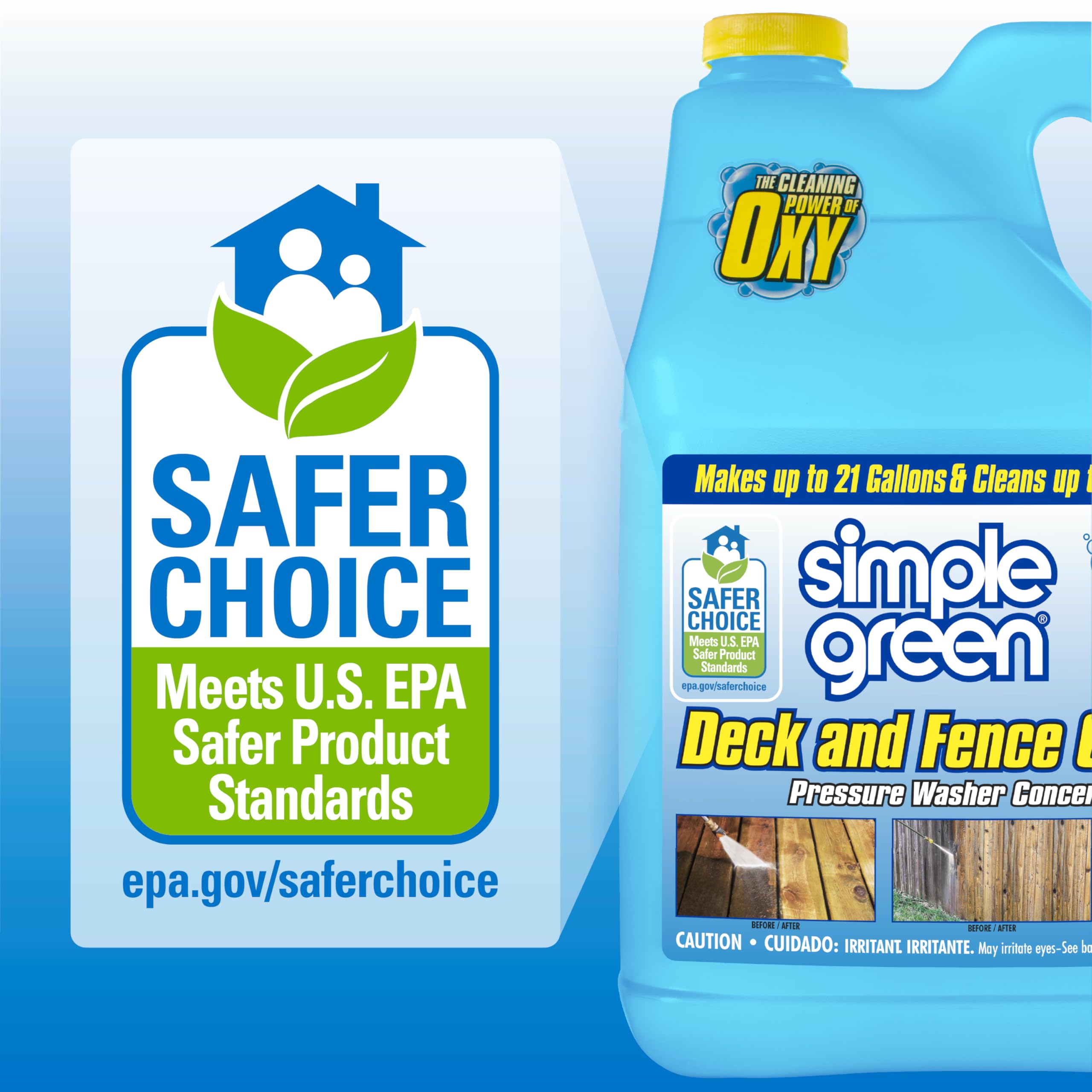 Simple Green Oxy Solve Deck and Fence Pressure Washer Cleaner, Colorless to Pale Straw, Unscented, 128 Fl Oz (Packaging May Vary) - Image 4